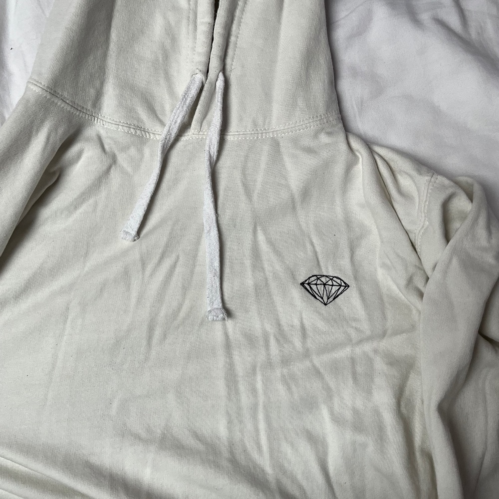 Diamond white hoodie